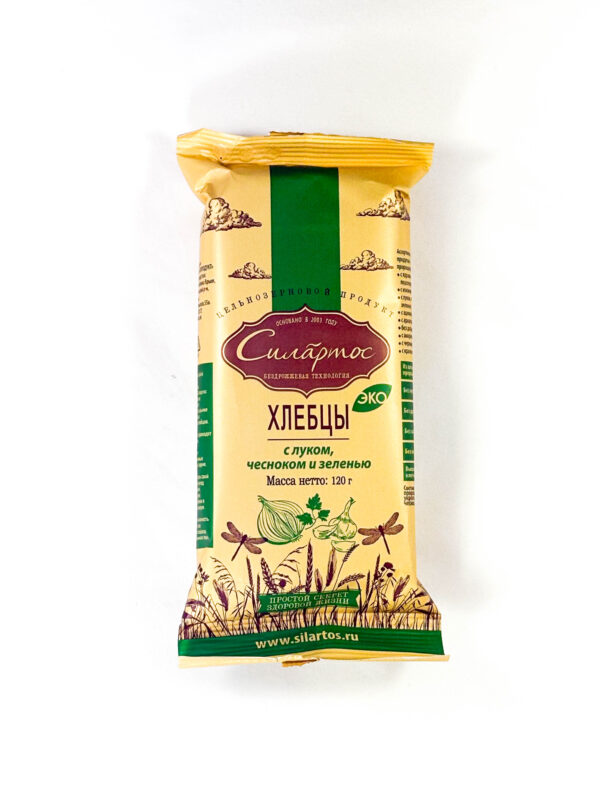 Хлебцы с луком и чесноком